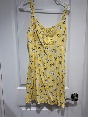 Old Navy Yellow Floral Slip Mini Dress